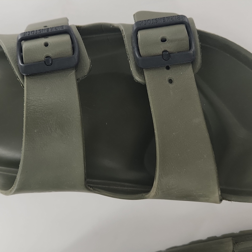 Birkenstock Olive Green Sandals Size 45 Mens 12 - Picture 6 of 9